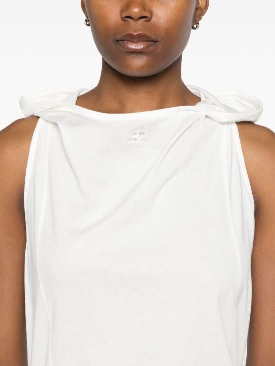 Courreges COURREGES Women Tops 424JDE091JS0175 0001 White Size M / US 6-8 / IT 42-44 - 4 Thumbnail