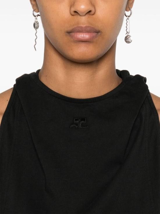 Courreges COURREGES Women Tops 424JDE091JS0175 9999 Black Size M / US 6-8 / IT 42-44 - 5 Thumbnail