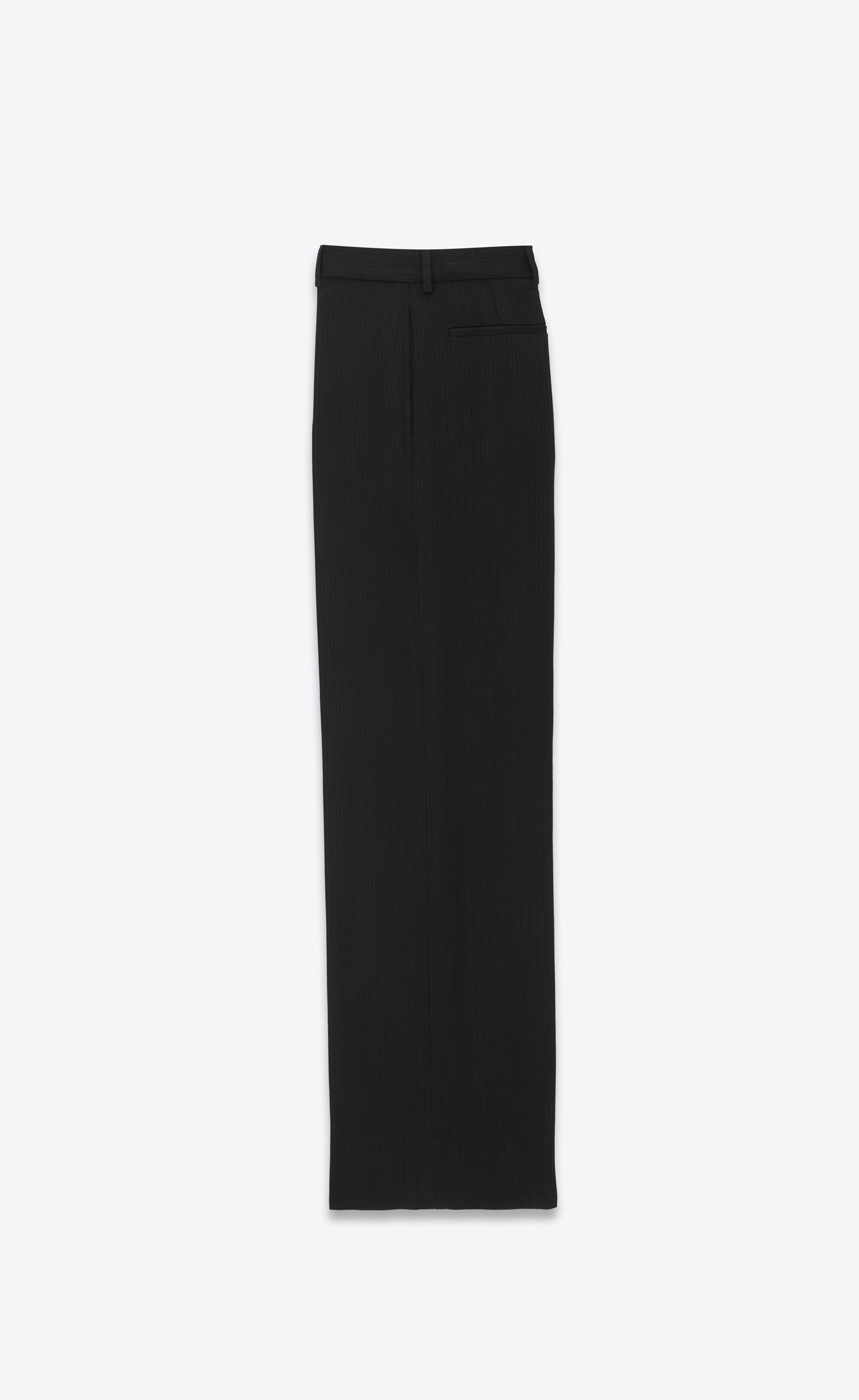 Saint Laurent Paris wide-leg pants in striped wool Size US 32 / EU 48 - 2 Thumbnail