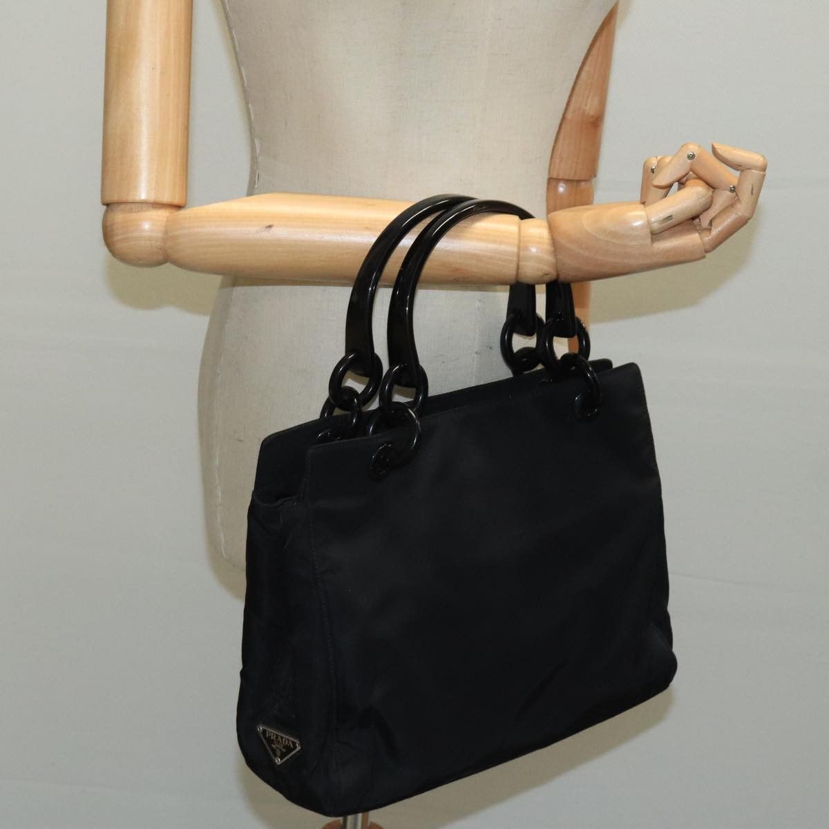 Prada Black Synthetic Handbag (Pre-Owned) Size ONE SIZE - 11 Thumbnail