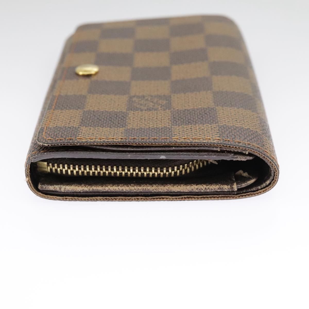 Louis Vuitton Porte-Monnaie Brown Canvas Wallet (Pre-Owned) Size ONE SIZE - 4 Thumbnail