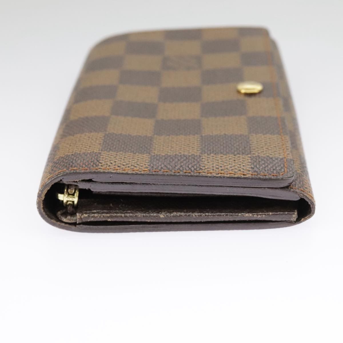 Louis Vuitton Porte-Monnaie Brown Canvas Wallet (Pre-Owned) Size ONE SIZE - 3 Thumbnail