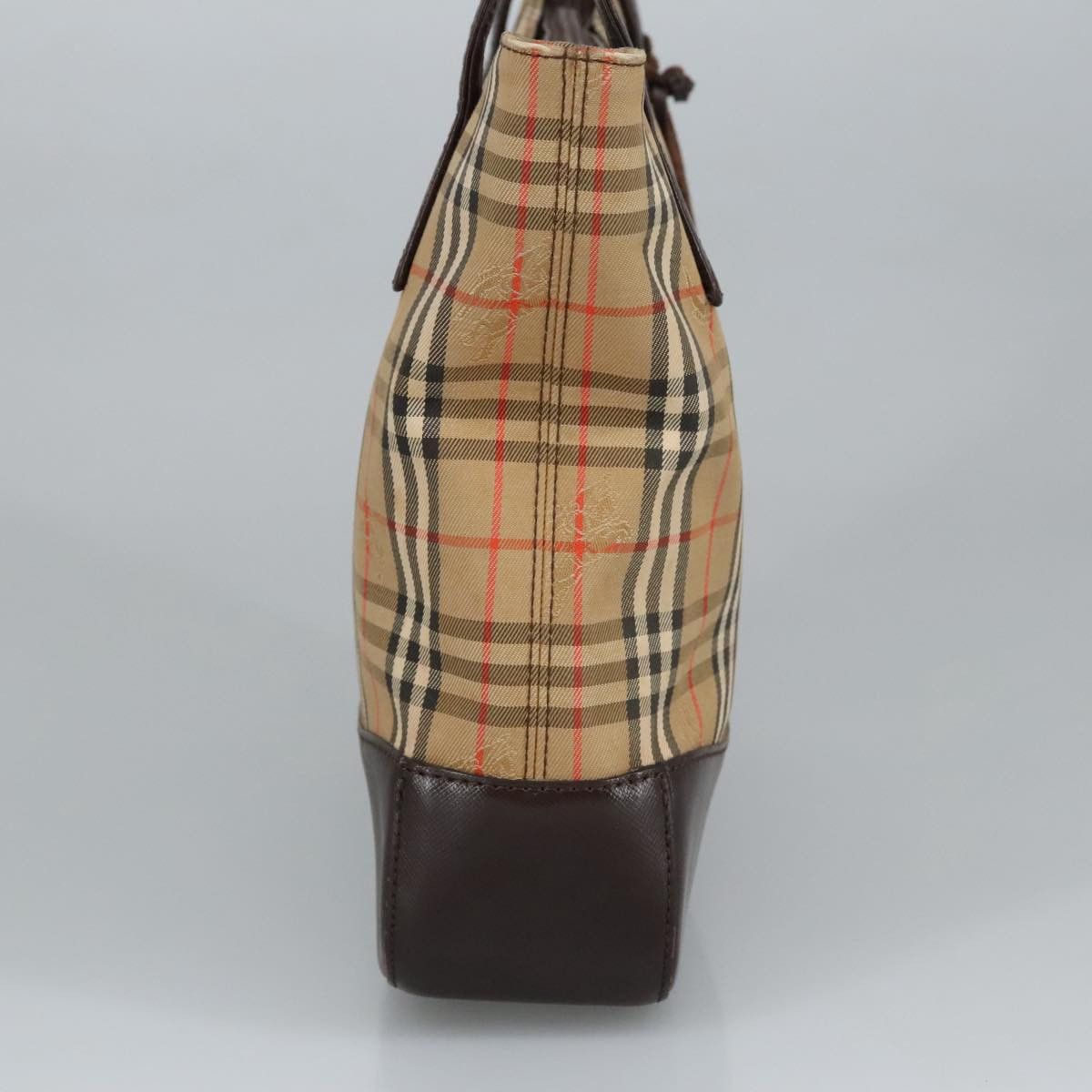 Burberry Nova Check Beige Canvas Tote Bag (Pre-Owned) Size ONE SIZE - 4 Thumbnail