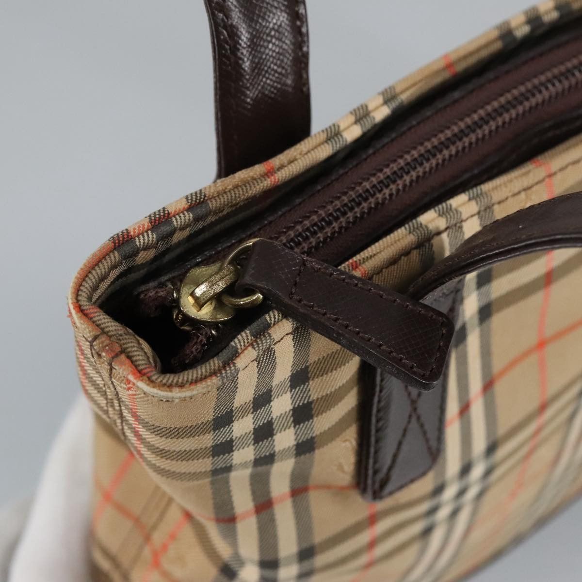 Burberry Nova Check Beige Canvas Tote Bag (Pre-Owned) Size ONE SIZE - 12 Thumbnail