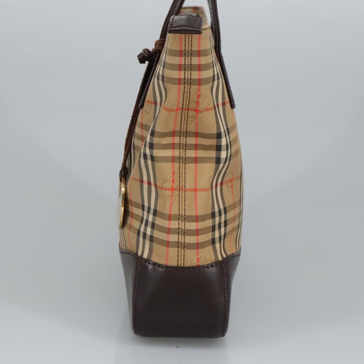 Burberry Nova Check Beige Canvas Tote Bag (Pre-Owned) Size ONE SIZE - 3 Thumbnail