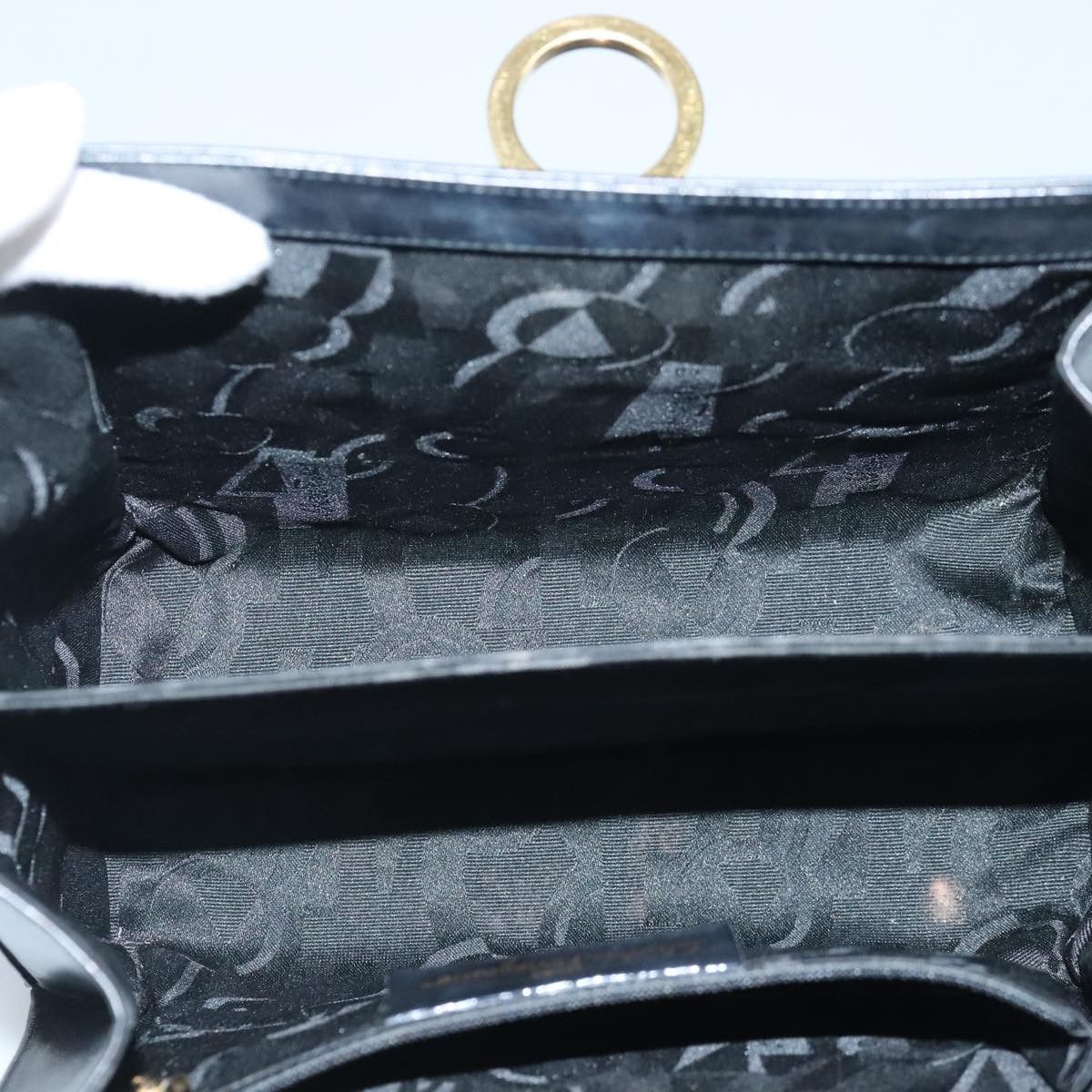 Salvatore Ferragamo Gancini Black Leather Handbag (Pre-Owned) Size ONE SIZE - 13 Thumbnail