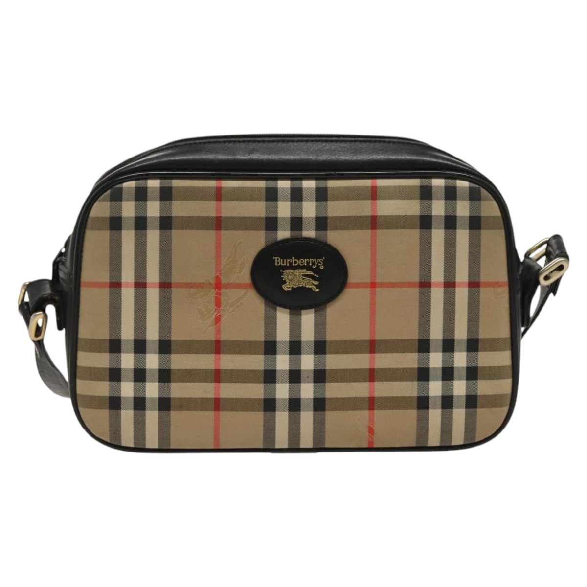 Burberry Nova Check Beige Canvas Shoulder Bag (Pre-Owned) Size ONE SIZE - 16 Thumbnail