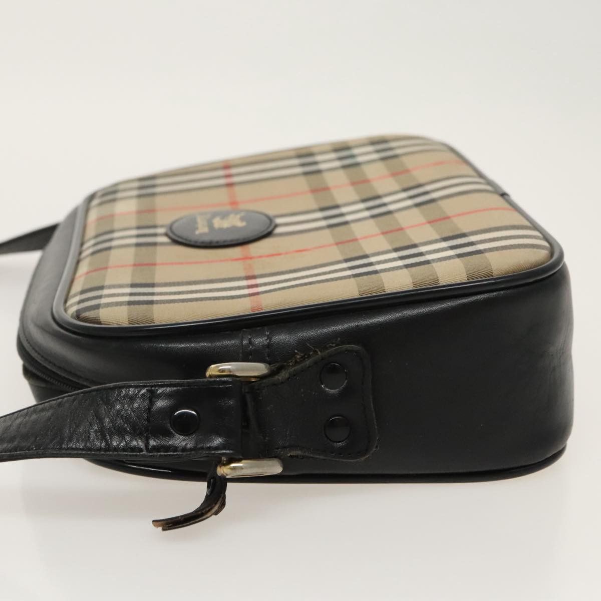 Burberry Nova Check Beige Canvas Shoulder Bag (Pre-Owned) Size ONE SIZE - 4 Thumbnail