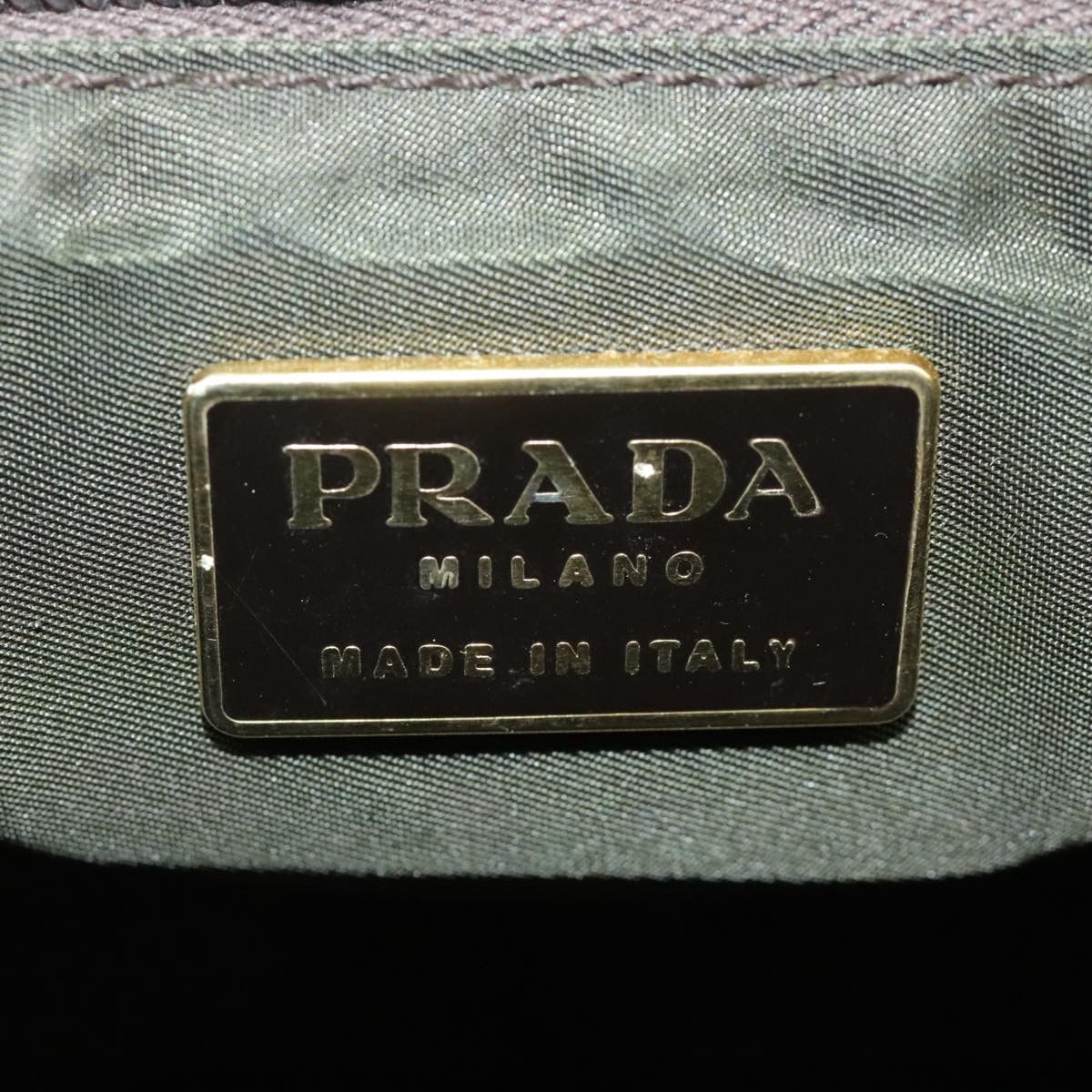 Prada Brown Silk Handbag (Pre-Owned) Size ONE SIZE - 13 Thumbnail