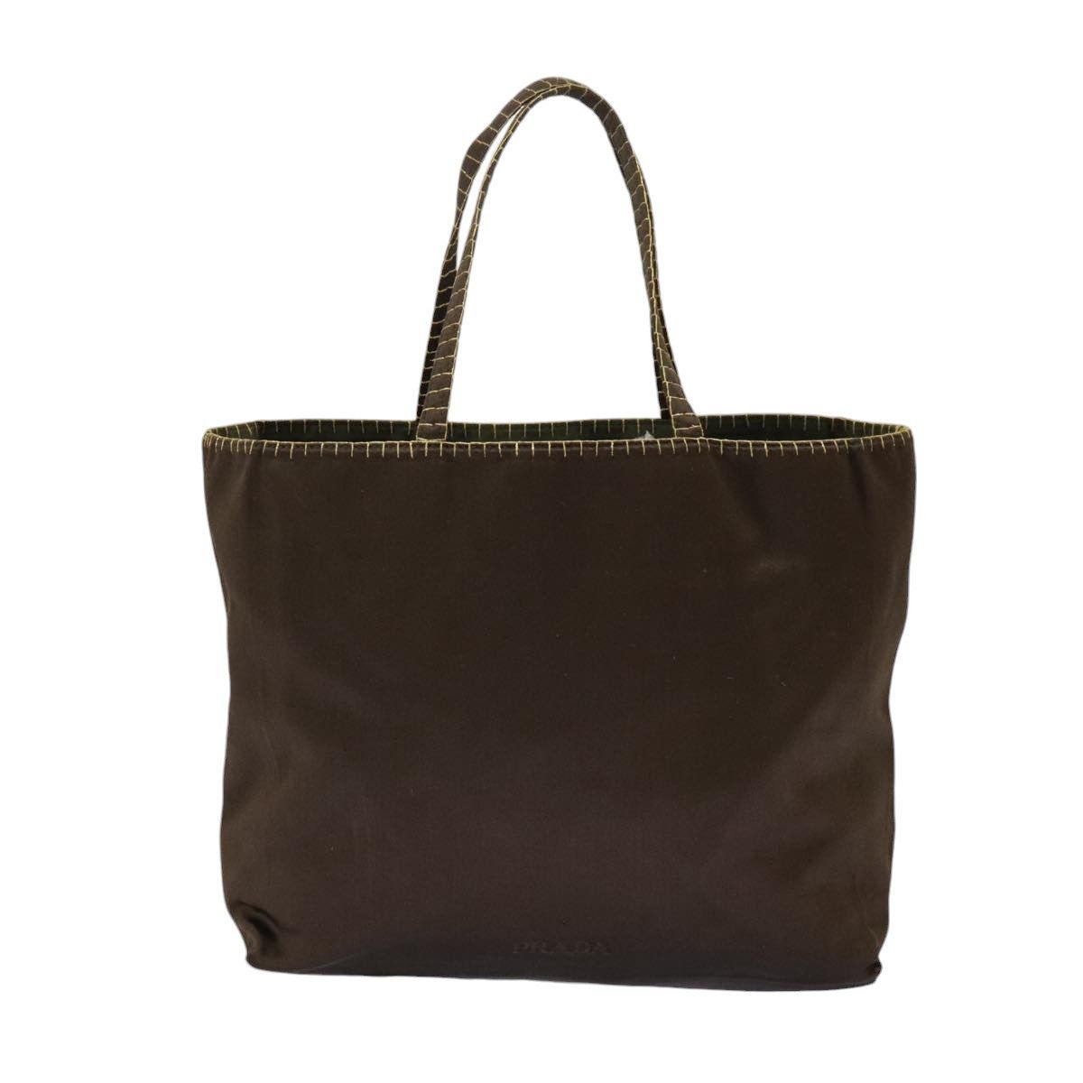 Prada Brown Silk Handbag (Pre-Owned) Size ONE SIZE - 2 Thumbnail