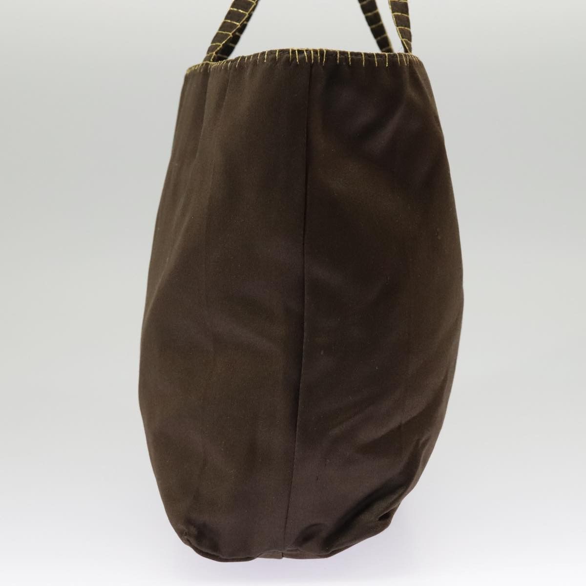 Prada Brown Silk Handbag (Pre-Owned) Size ONE SIZE - 4 Thumbnail