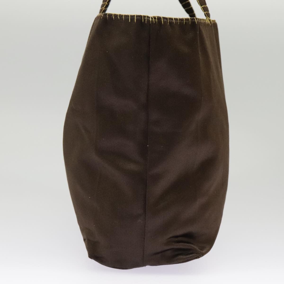 Prada Brown Silk Handbag (Pre-Owned) Size ONE SIZE - 3 Thumbnail