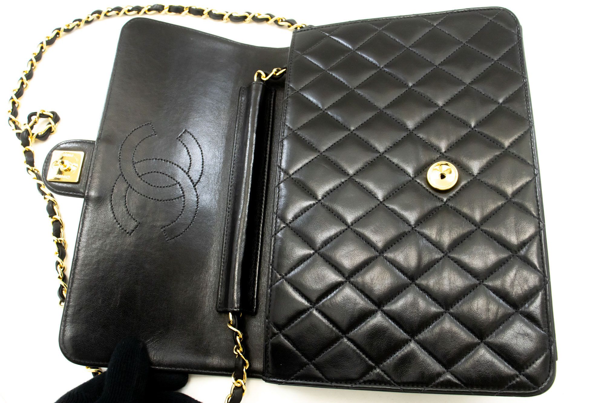 Chanel Black Leather Shoulder Bag (Pre-Owned) Size ONE SIZE - 12 Thumbnail