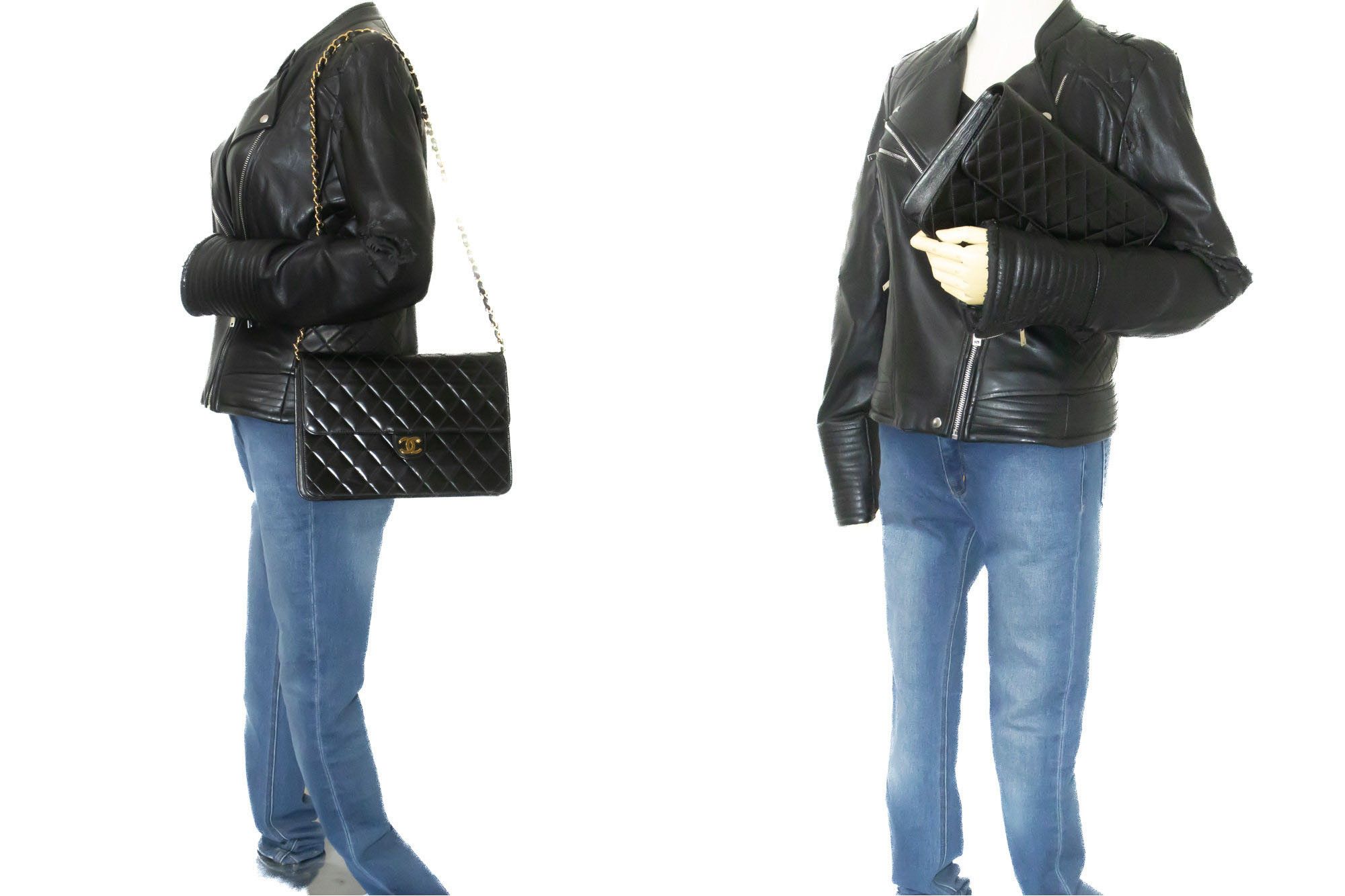 Chanel Black Leather Shoulder Bag (Pre-Owned) Size ONE SIZE - 10 Thumbnail