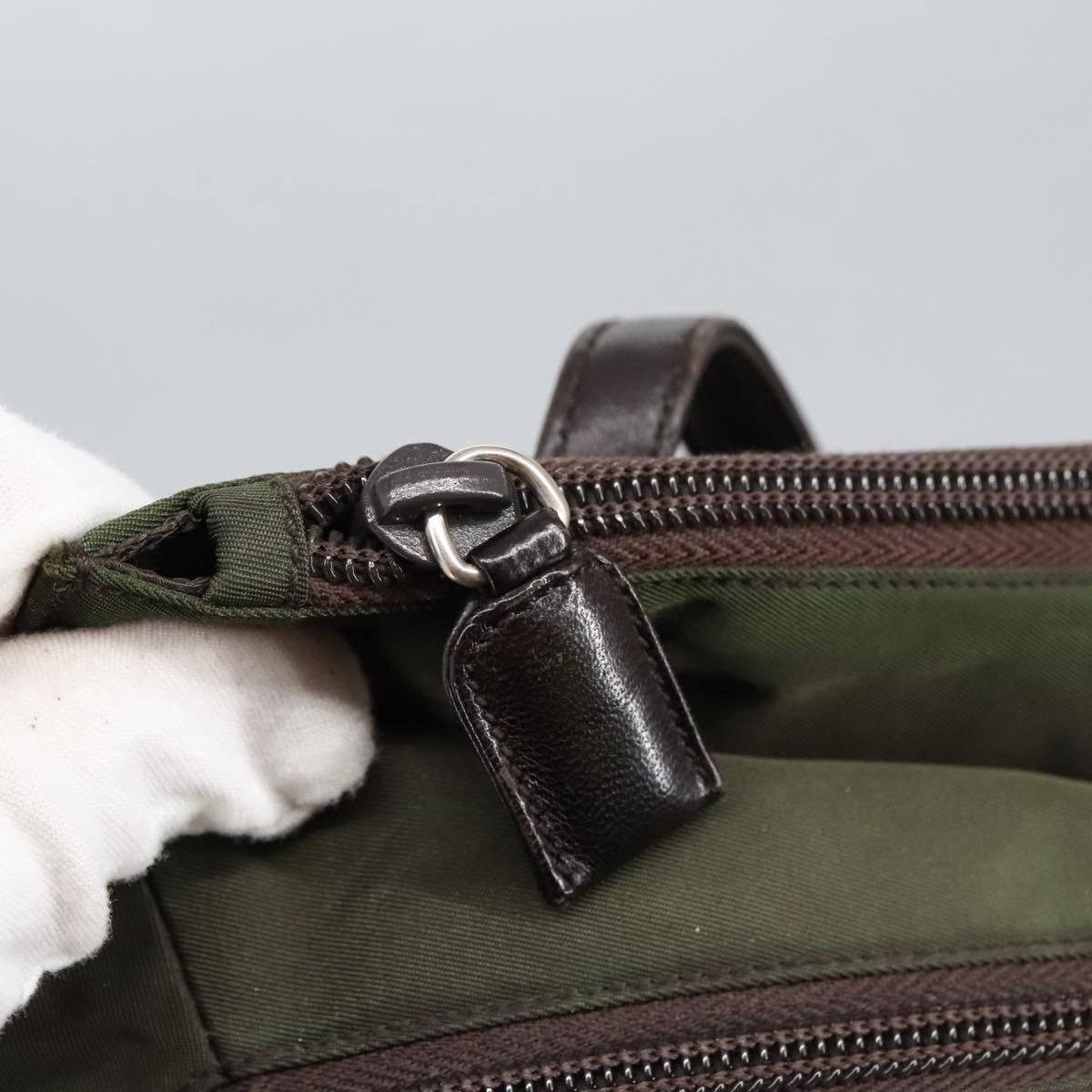 Prada Khaki Synthetic Shoulder Bag (Pre-Owned) Size ONE SIZE - 17 Thumbnail