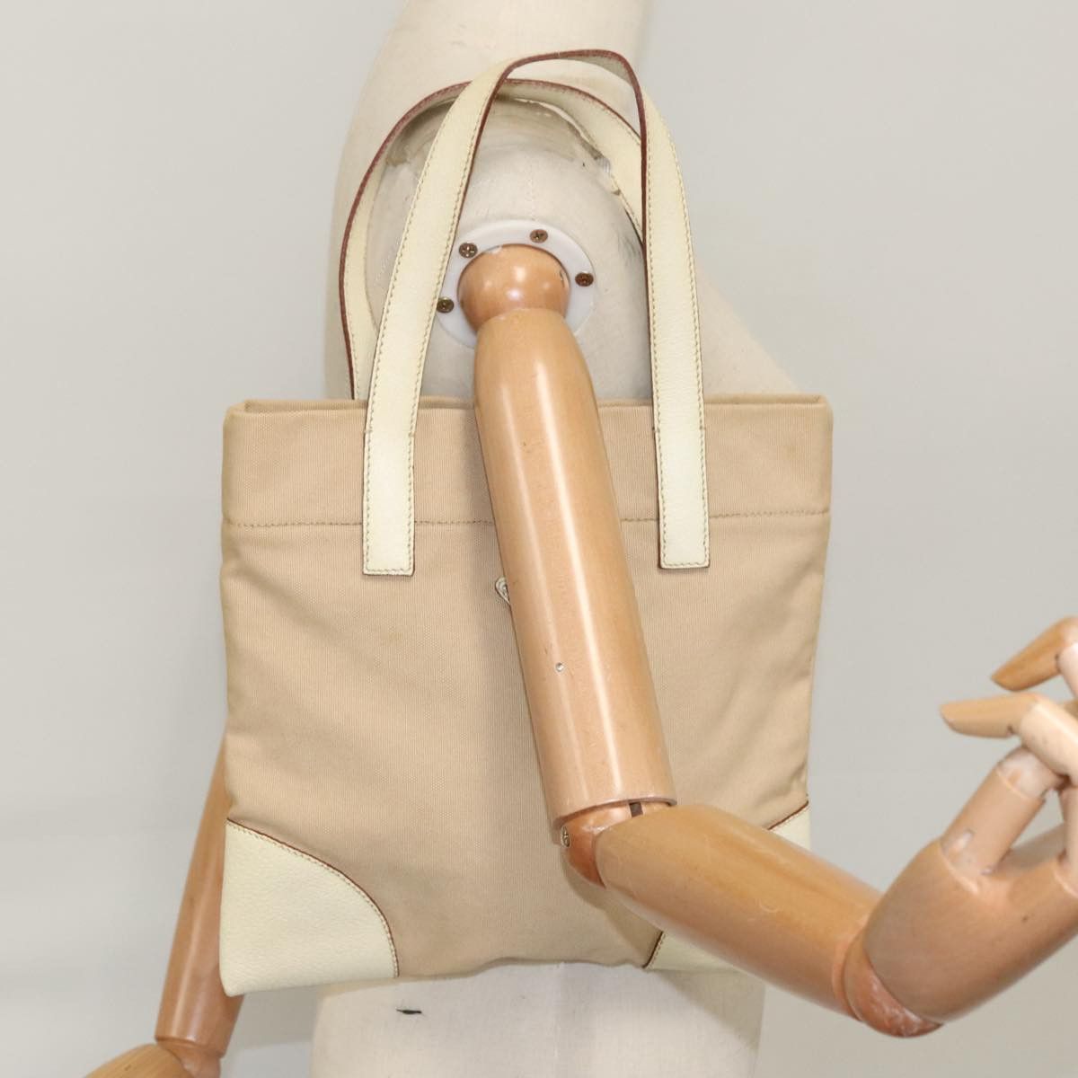 Prada Beige Canvas Tote Bag (Pre-Owned) Size ONE SIZE - 12 Thumbnail
