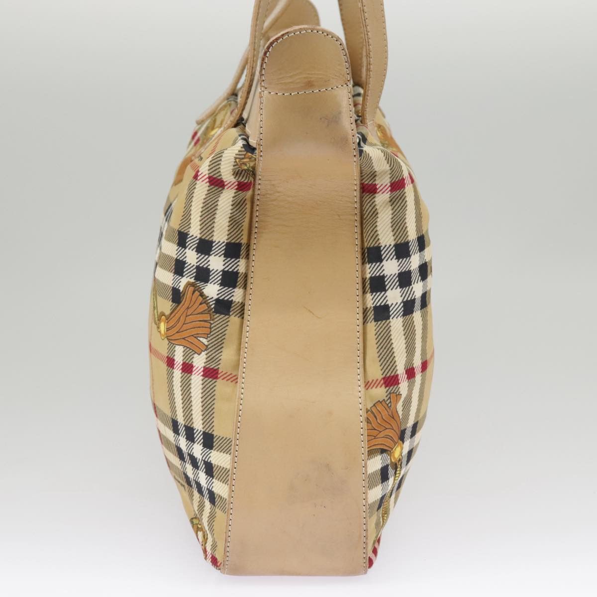 Burberry Nova Check Beige Canvas Shoulder Bag (Pre-Owned) Size ONE SIZE - 4 Thumbnail