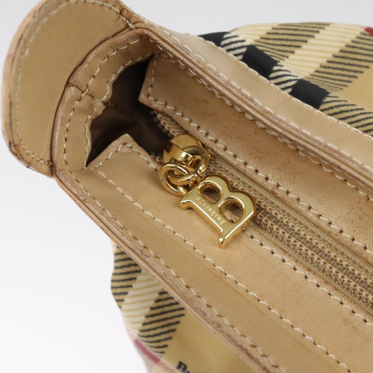 Burberry Nova Check Beige Canvas Shoulder Bag (Pre-Owned) Size ONE SIZE - 12 Thumbnail