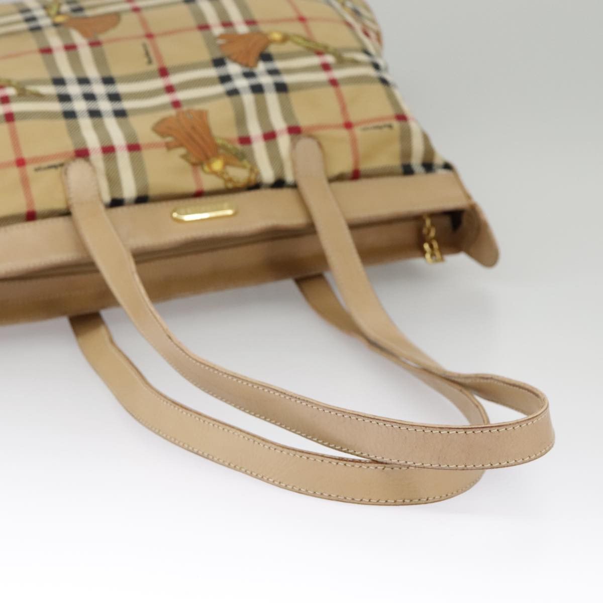 Burberry Nova Check Beige Canvas Shoulder Bag (Pre-Owned) Size ONE SIZE - 5 Thumbnail