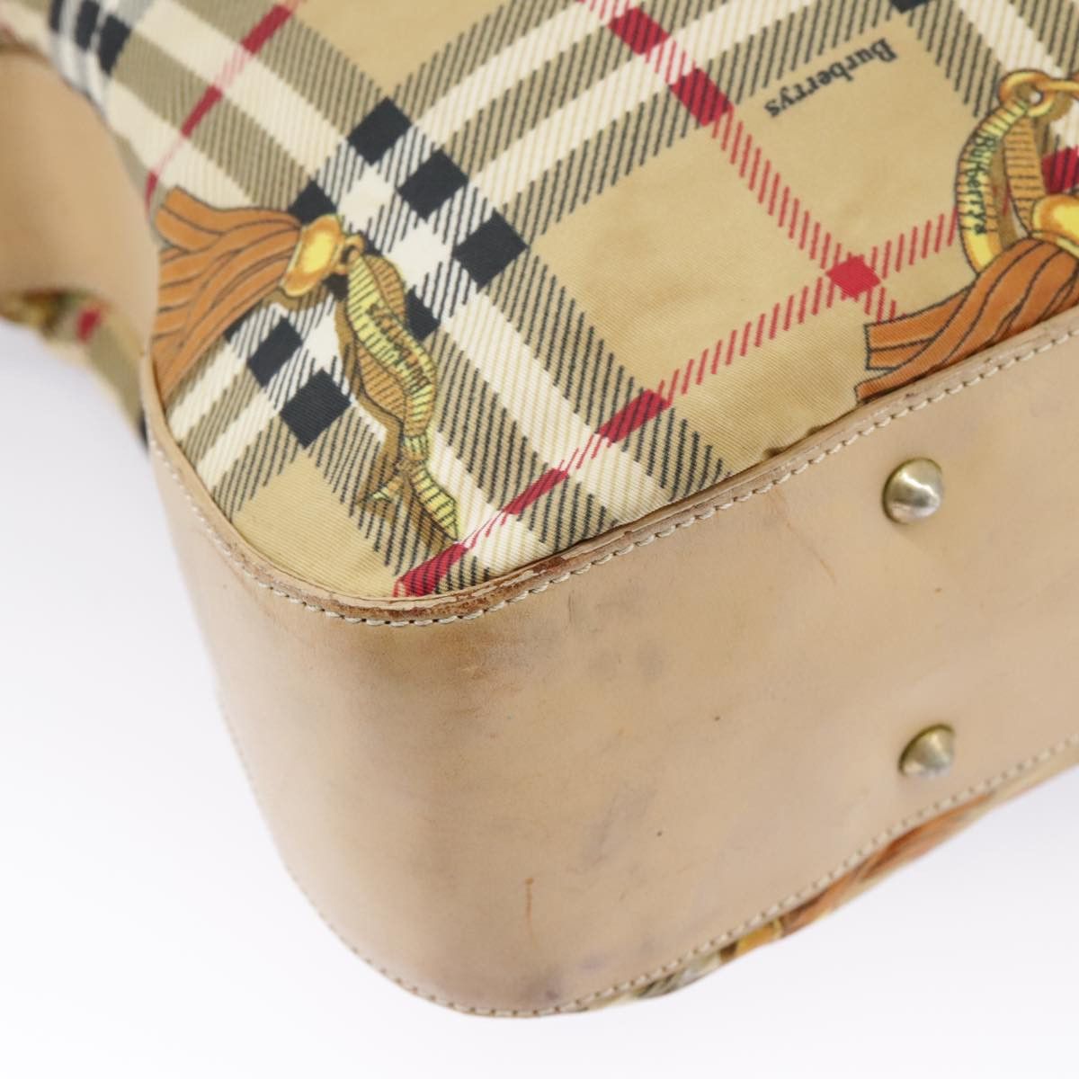 Burberry Nova Check Beige Canvas Shoulder Bag (Pre-Owned) Size ONE SIZE - 6 Thumbnail