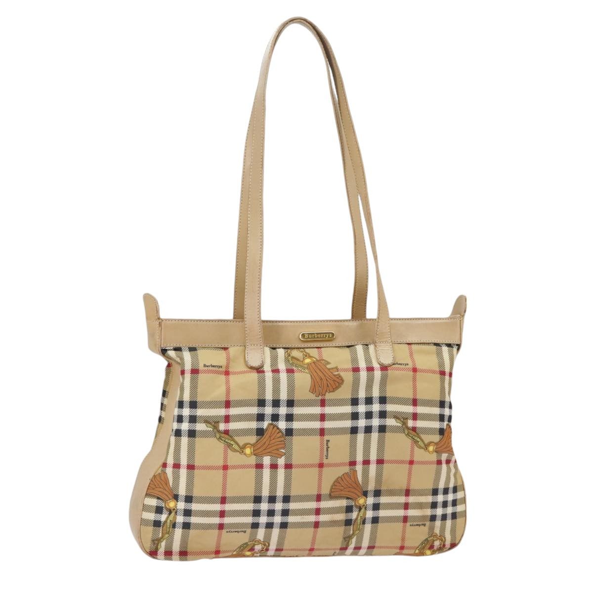 Burberry Nova Check Beige Canvas Shoulder Bag (Pre-Owned) Size ONE SIZE - 19 Thumbnail