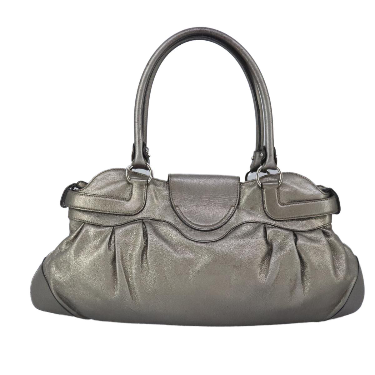 Salvatore Ferragamo Gancini Gold Leather Handbag (Pre-Owned) Size ONE SIZE - 2 Thumbnail