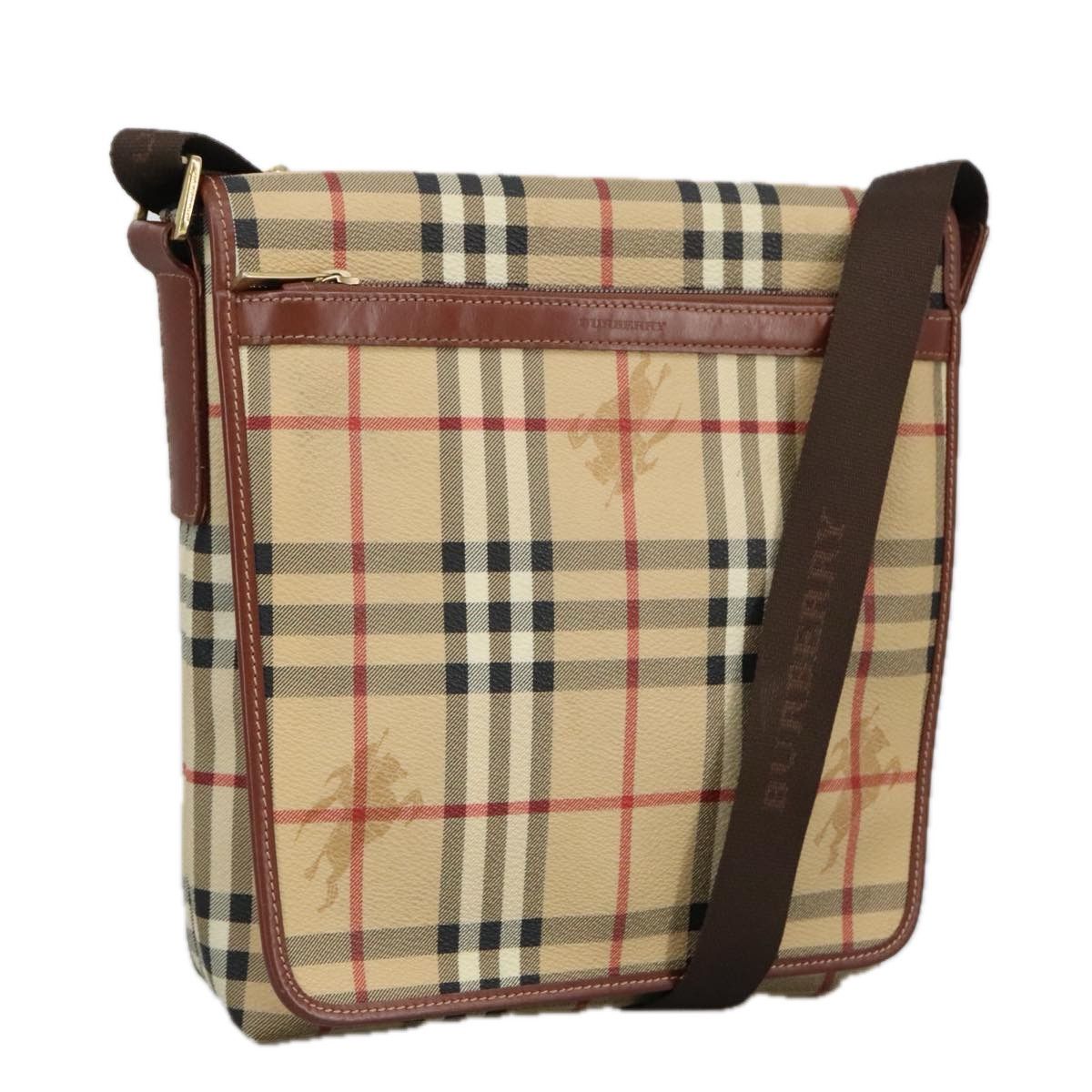 Burberry Nova Check Beige Canvas Shoulder Bag (Pre-Owned) Size ONE SIZE - 19 Thumbnail