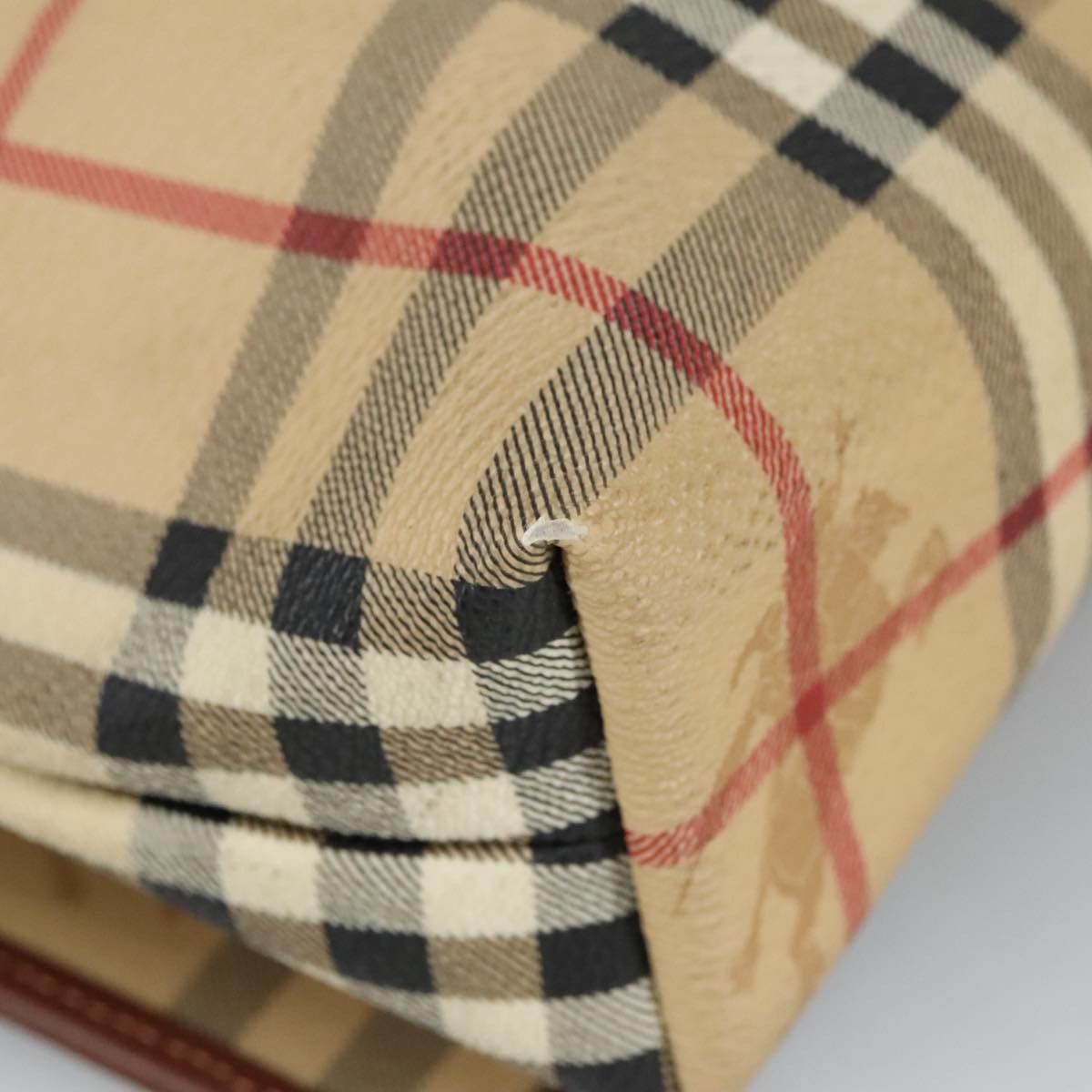 Burberry Nova Check Beige Canvas Shoulder Bag (Pre-Owned) Size ONE SIZE - 8 Thumbnail