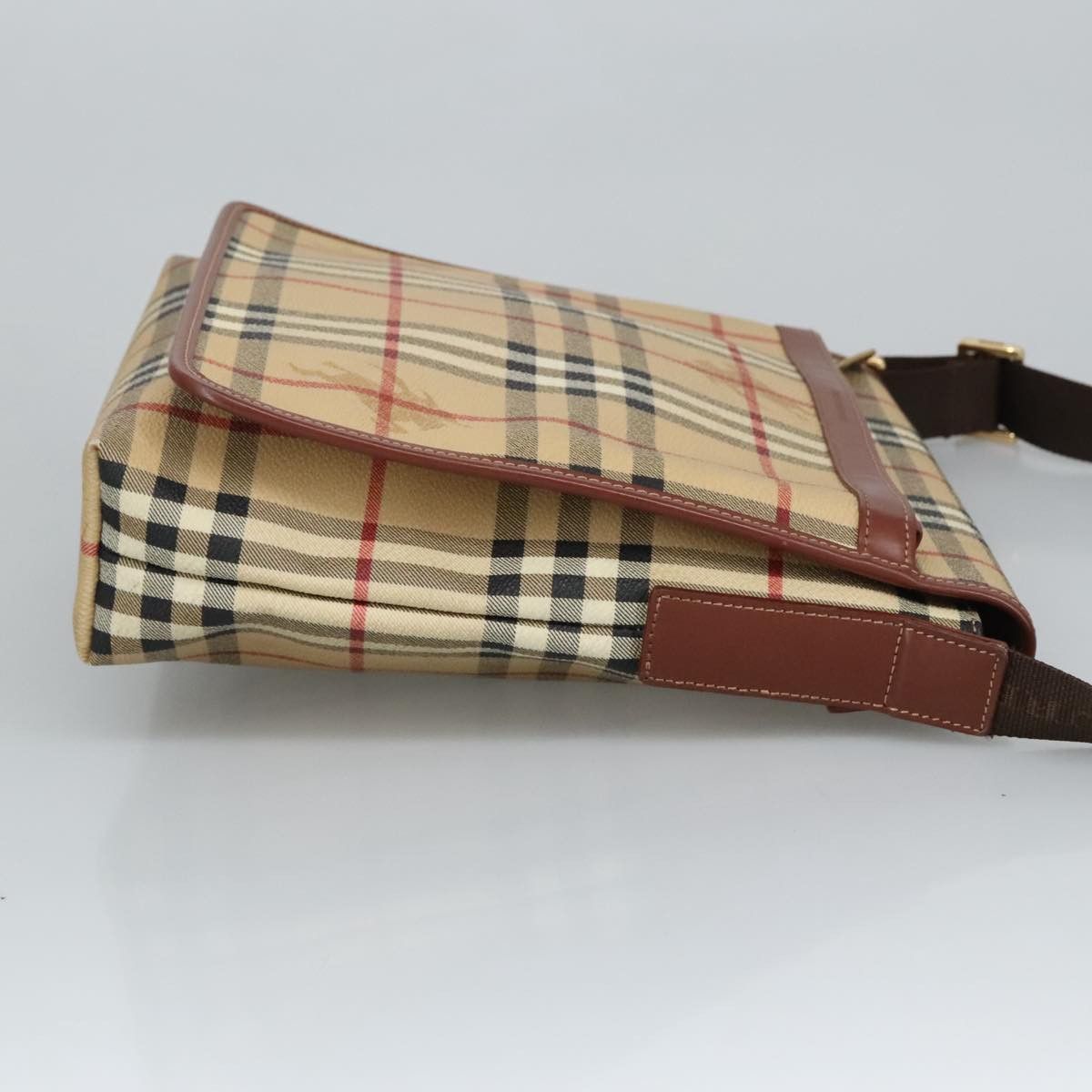 Burberry Nova Check Beige Canvas Shoulder Bag (Pre-Owned) Size ONE SIZE - 3 Thumbnail