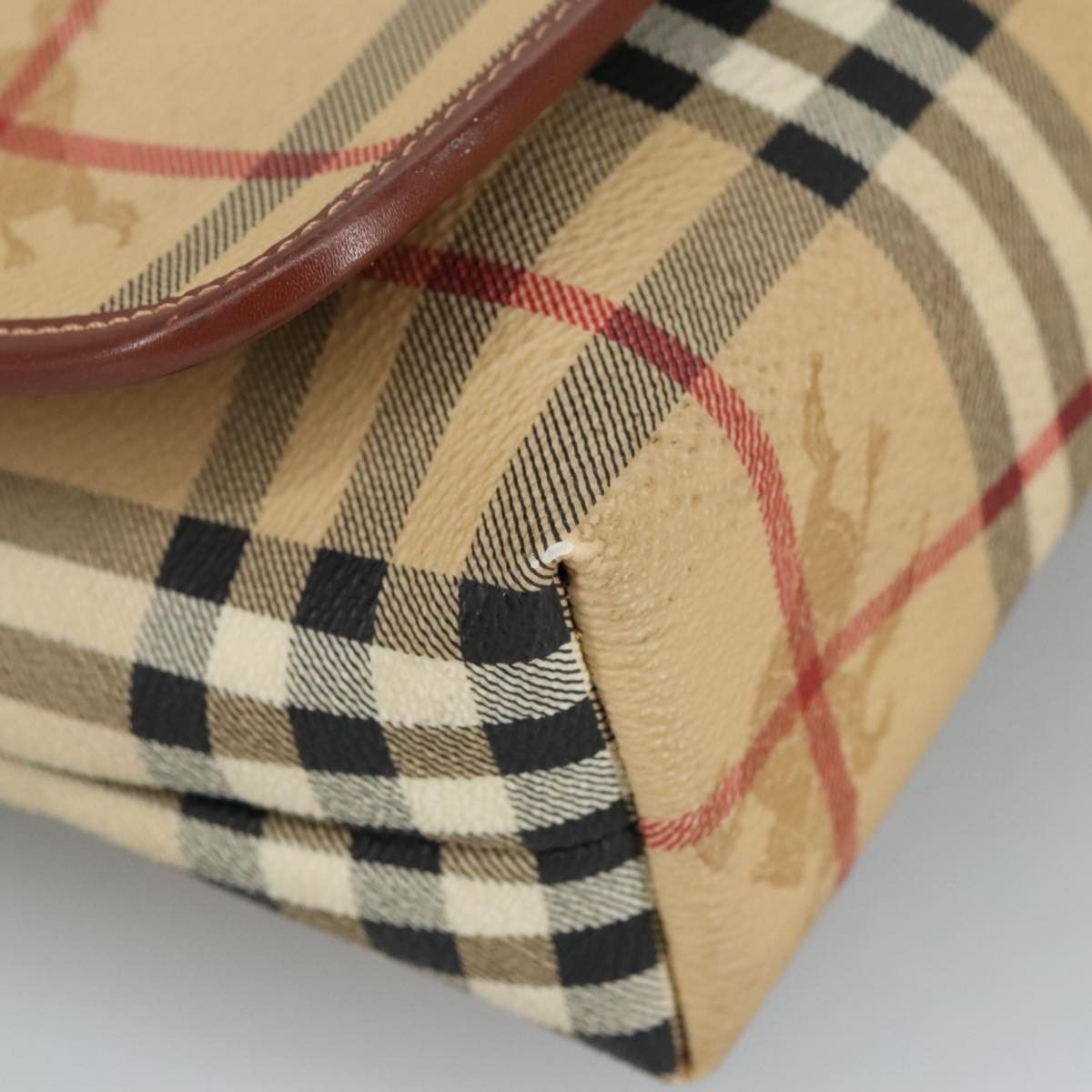 Burberry Nova Check Beige Canvas Shoulder Bag (Pre-Owned) Size ONE SIZE - 7 Thumbnail