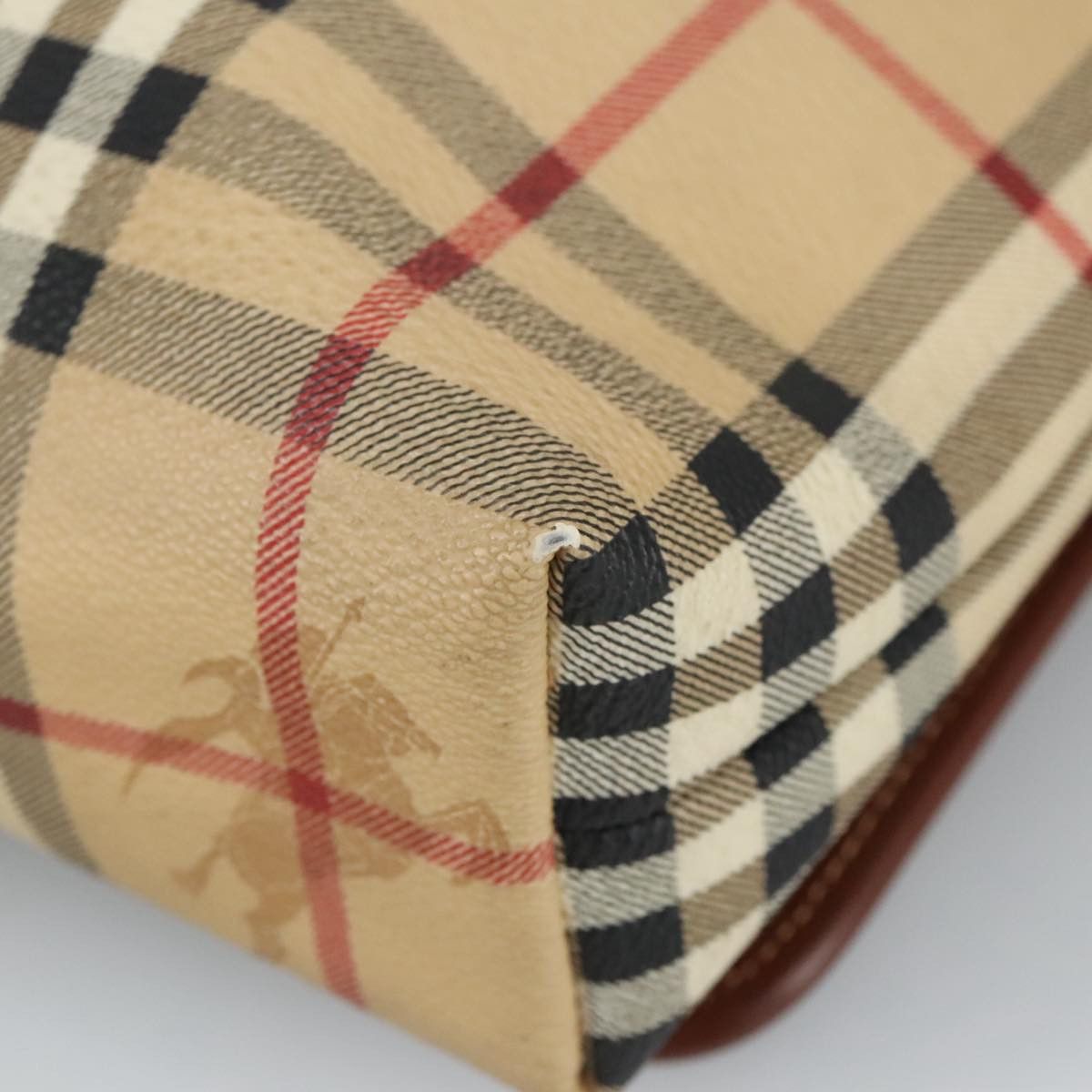 Burberry Nova Check Beige Canvas Shoulder Bag (Pre-Owned) Size ONE SIZE - 9 Thumbnail