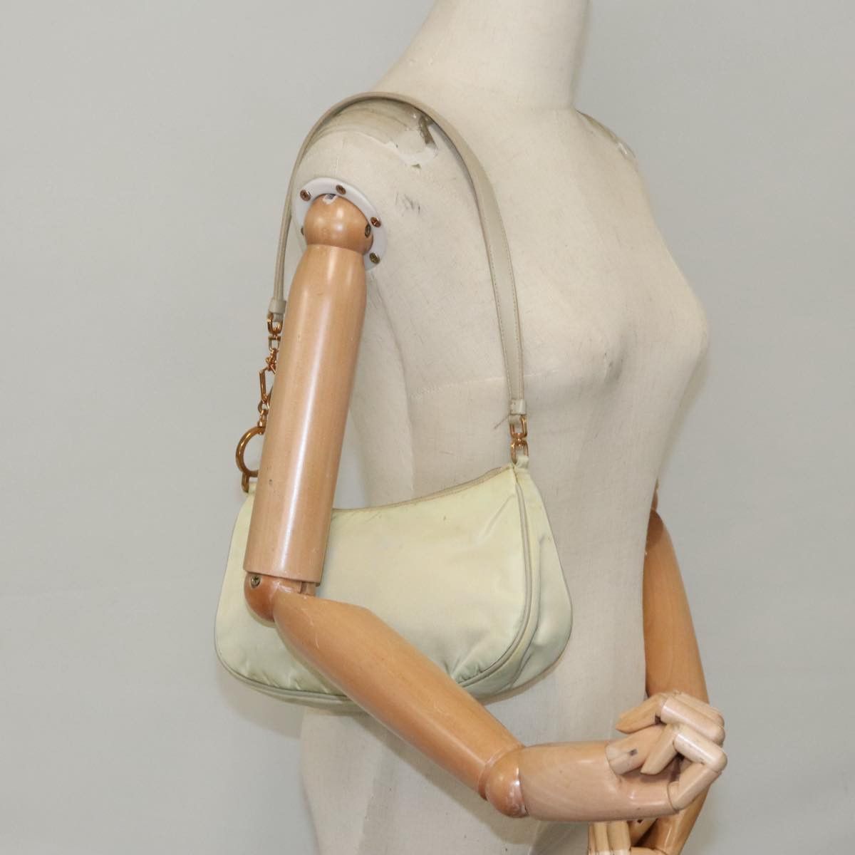 Prada Tessuto Ecru Synthetic Shoulder Bag (Pre-Owned) Size ONE SIZE - 11 Thumbnail