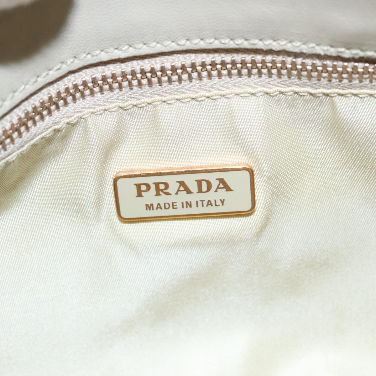 Prada Tessuto Ecru Synthetic Shoulder Bag (Pre-Owned) Size ONE SIZE - 10 Thumbnail