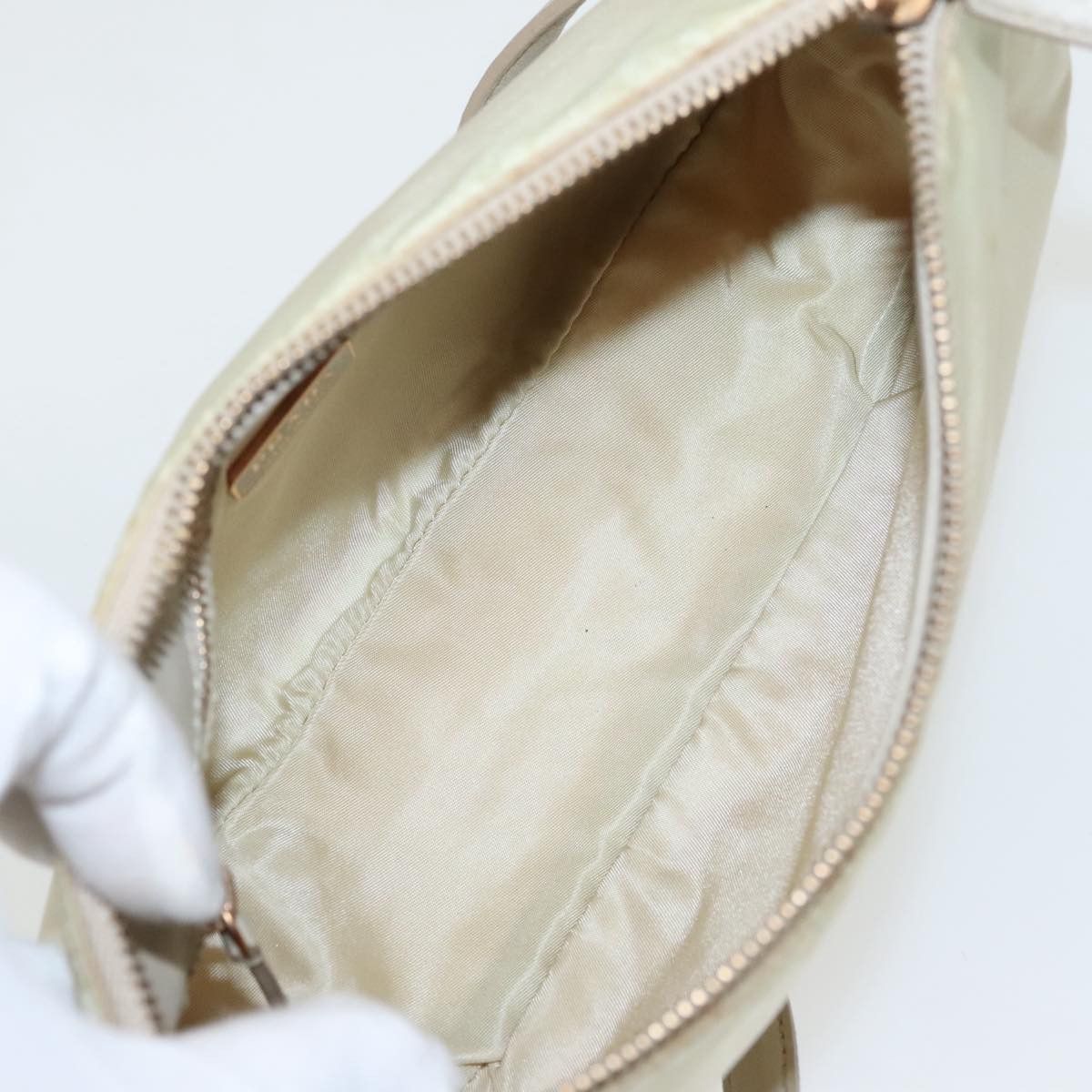 Prada Tessuto Ecru Synthetic Shoulder Bag (Pre-Owned) Size ONE SIZE - 8 Thumbnail