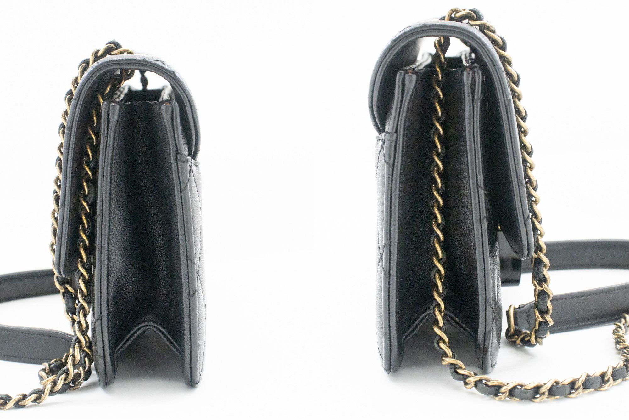 Chanel Black Leather Shoulder Bag (Pre-Owned) Size ONE SIZE - 3 Thumbnail