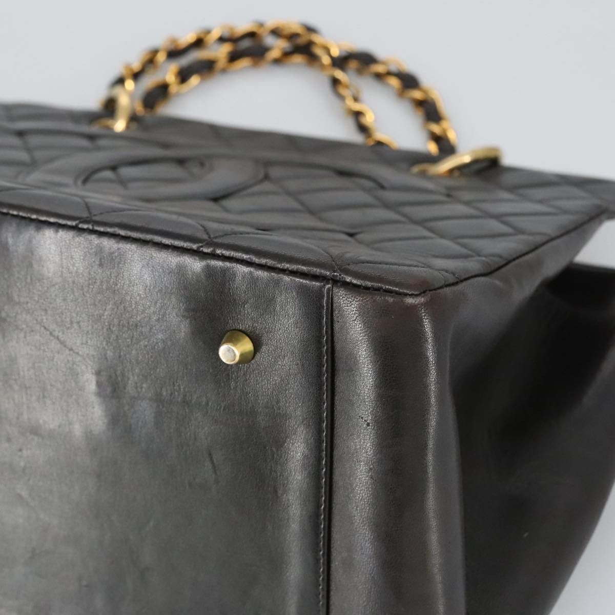 Chanel Shopping Black Leather Handbag (Pre-Owned) Size ONE SIZE - 14 Thumbnail