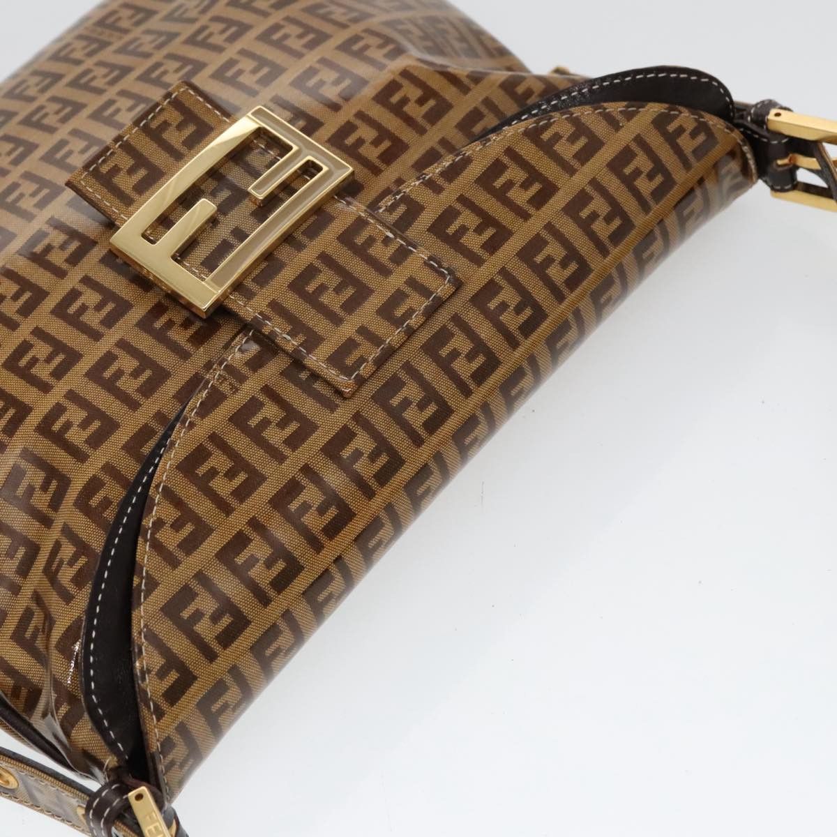Fendi Baguette Brown Canvas Shoulder Bag (Pre-Owned) Size ONE SIZE - 17 Thumbnail
