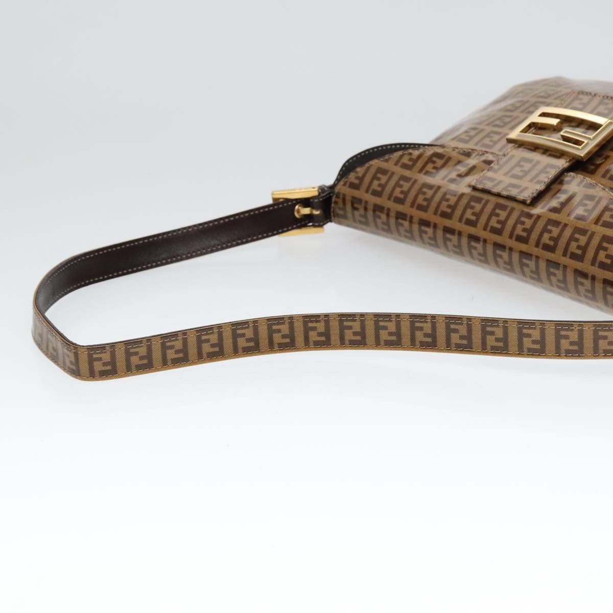 Fendi Baguette Brown Canvas Shoulder Bag (Pre-Owned) Size ONE SIZE - 5 Thumbnail