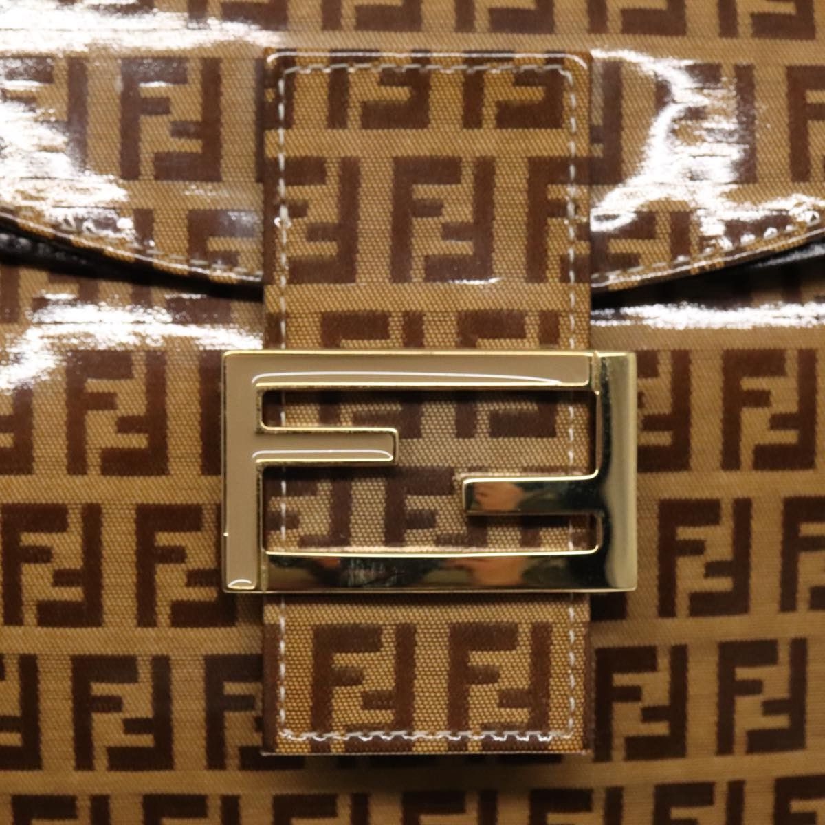 Fendi Baguette Brown Canvas Shoulder Bag (Pre-Owned) Size ONE SIZE - 11 Thumbnail