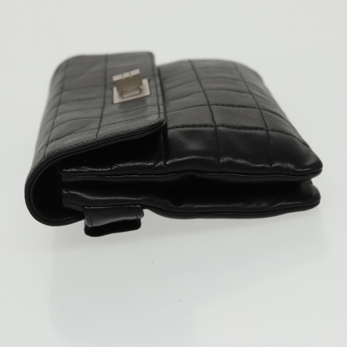 Chanel 2,55 Black Leather Clutch Bag (Pre-Owned) Size ONE SIZE - 5 Thumbnail