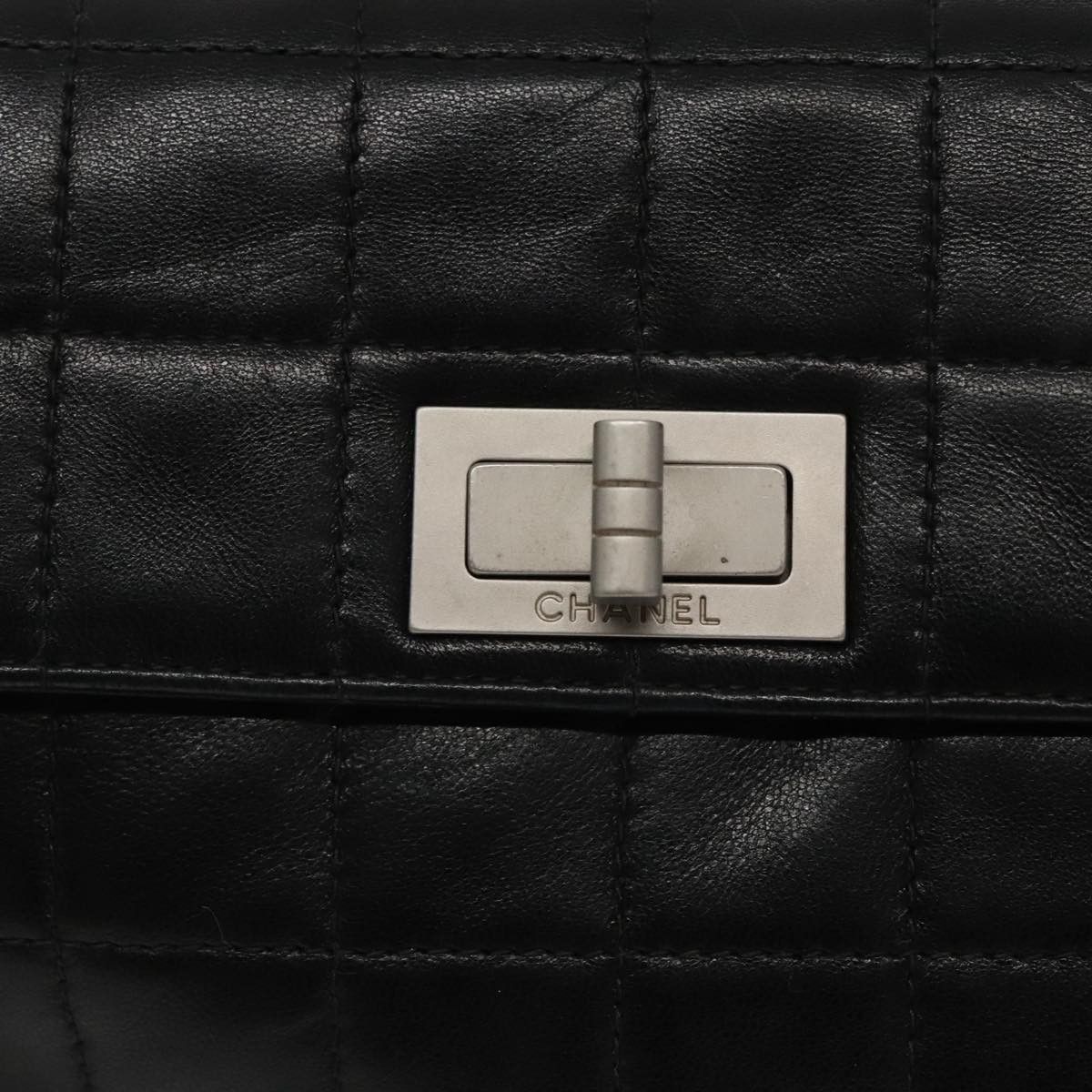Chanel 2,55 Black Leather Clutch Bag (Pre-Owned) Size ONE SIZE - 7 Thumbnail