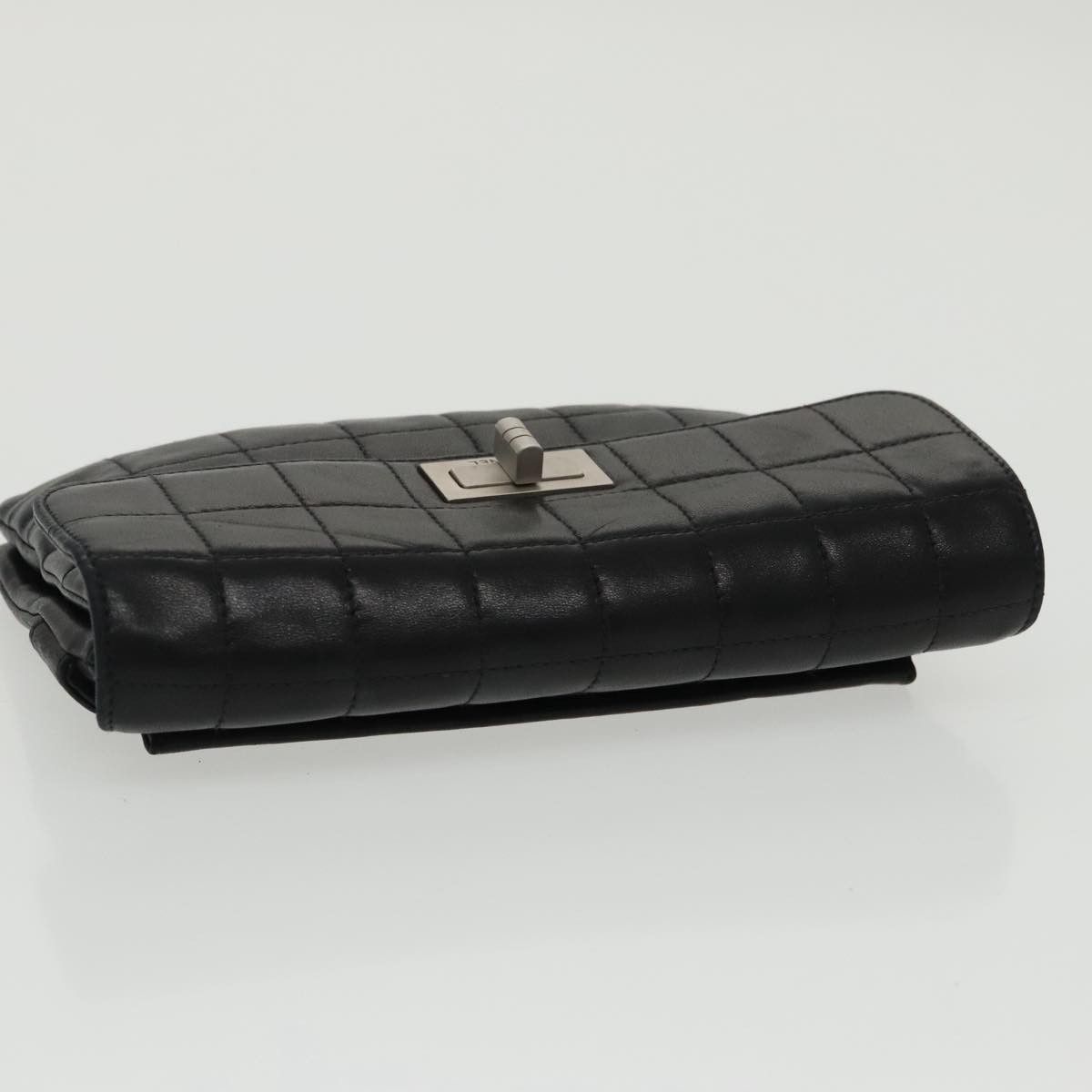 Chanel 2,55 Black Leather Clutch Bag (Pre-Owned) Size ONE SIZE - 11 Thumbnail