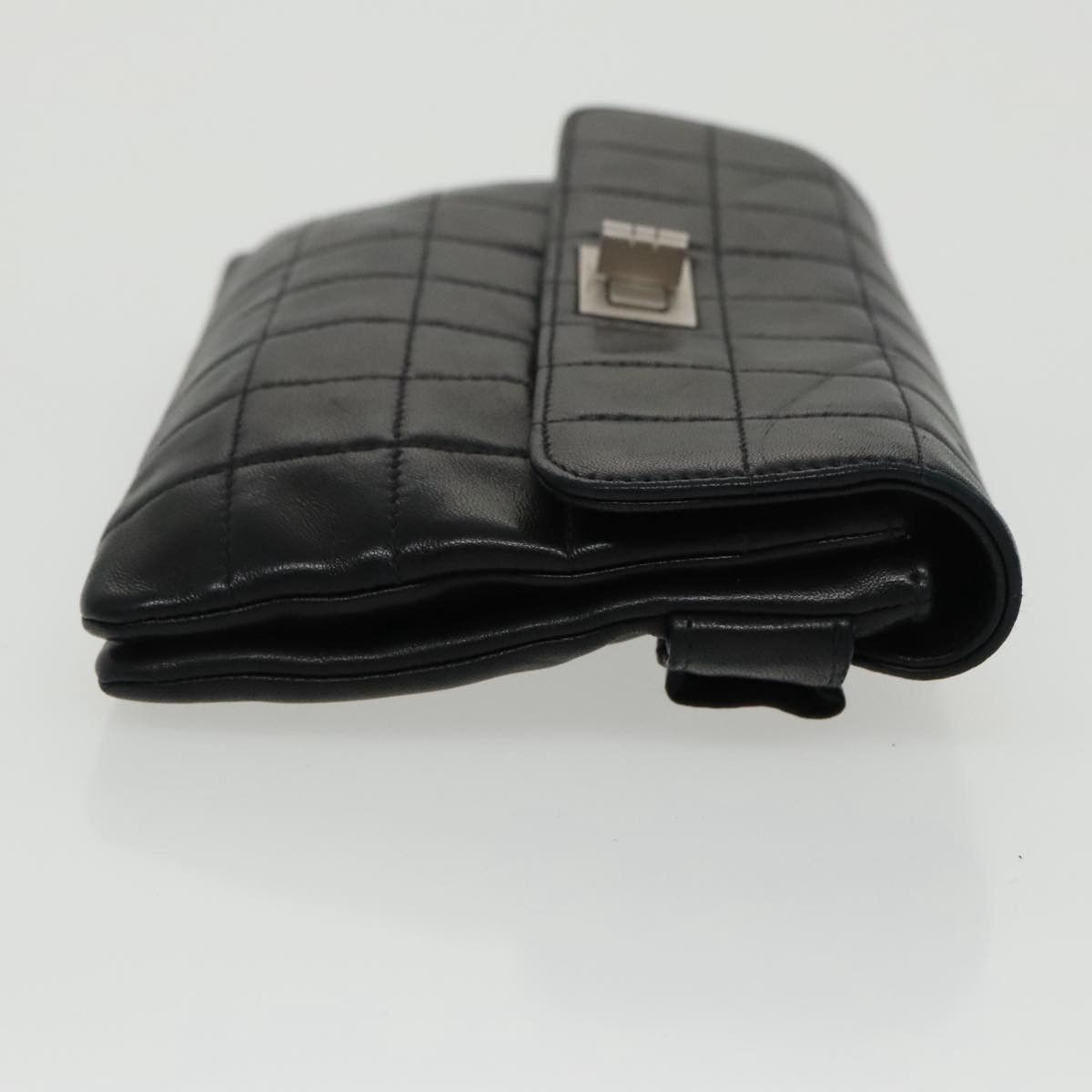 Chanel 2,55 Black Leather Clutch Bag (Pre-Owned) Size ONE SIZE - 3 Thumbnail