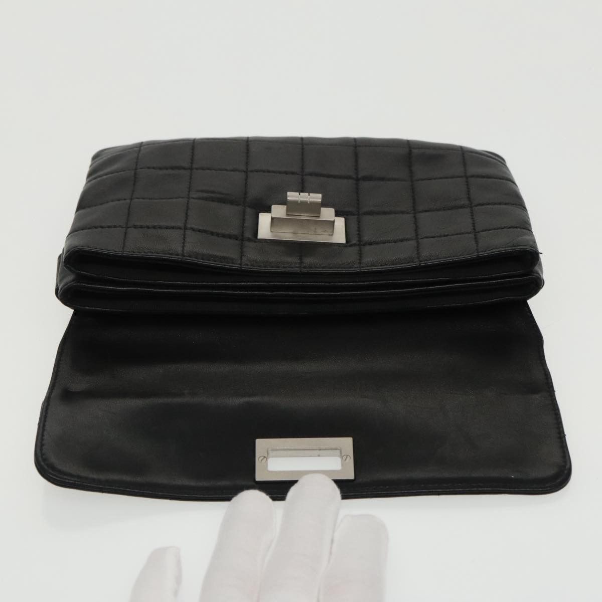 Chanel 2,55 Black Leather Clutch Bag (Pre-Owned) Size ONE SIZE - 16 Thumbnail