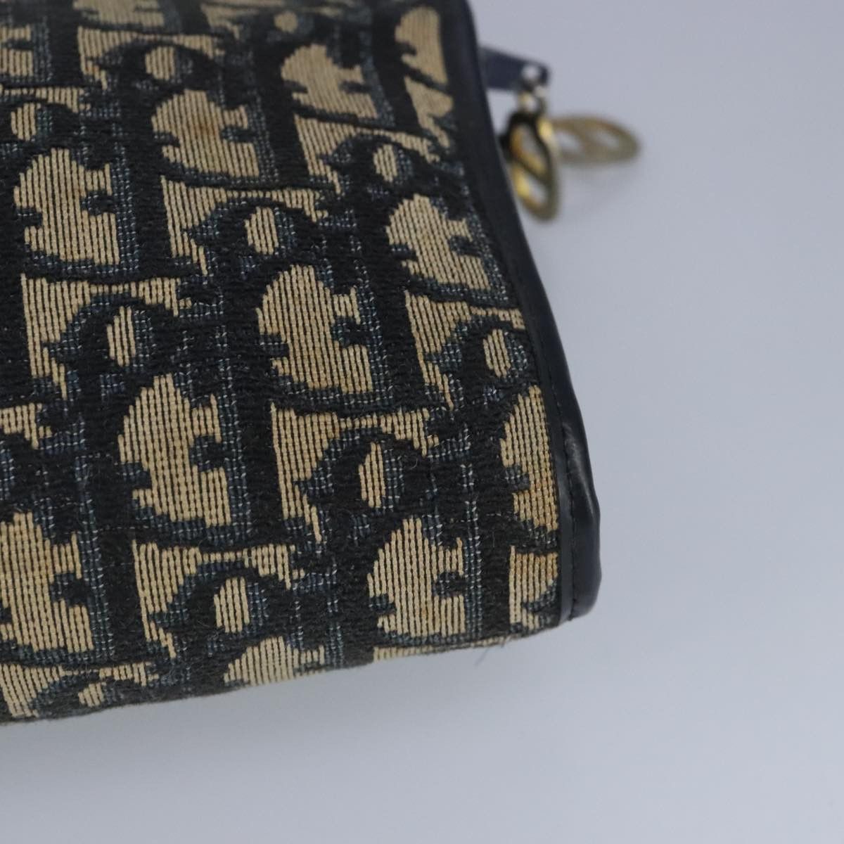 Dior Trotter Navy Canvas Shoulder Bag (Pre-Owned) Size ONE SIZE - 8 Thumbnail