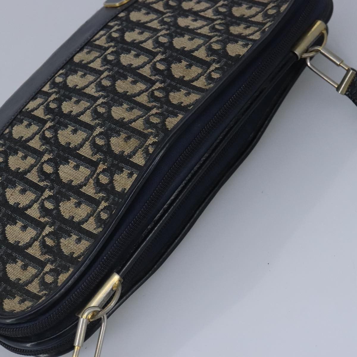 Dior Trotter Navy Canvas Shoulder Bag (Pre-Owned) Size ONE SIZE - 12 Thumbnail