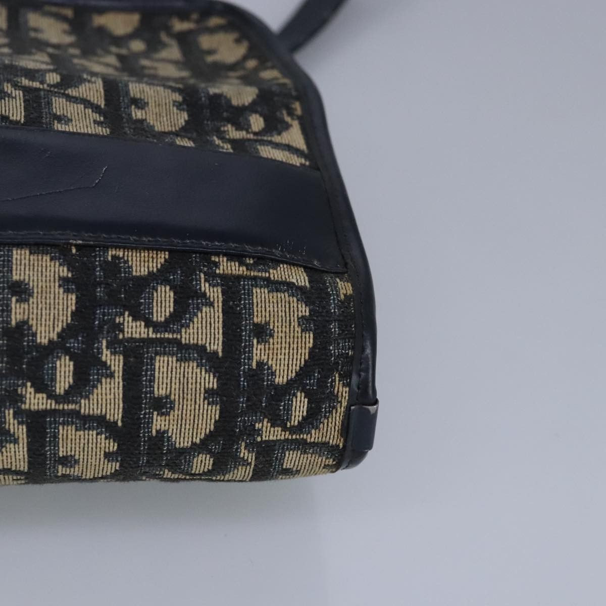 Dior Trotter Navy Canvas Shoulder Bag (Pre-Owned) Size ONE SIZE - 7 Thumbnail