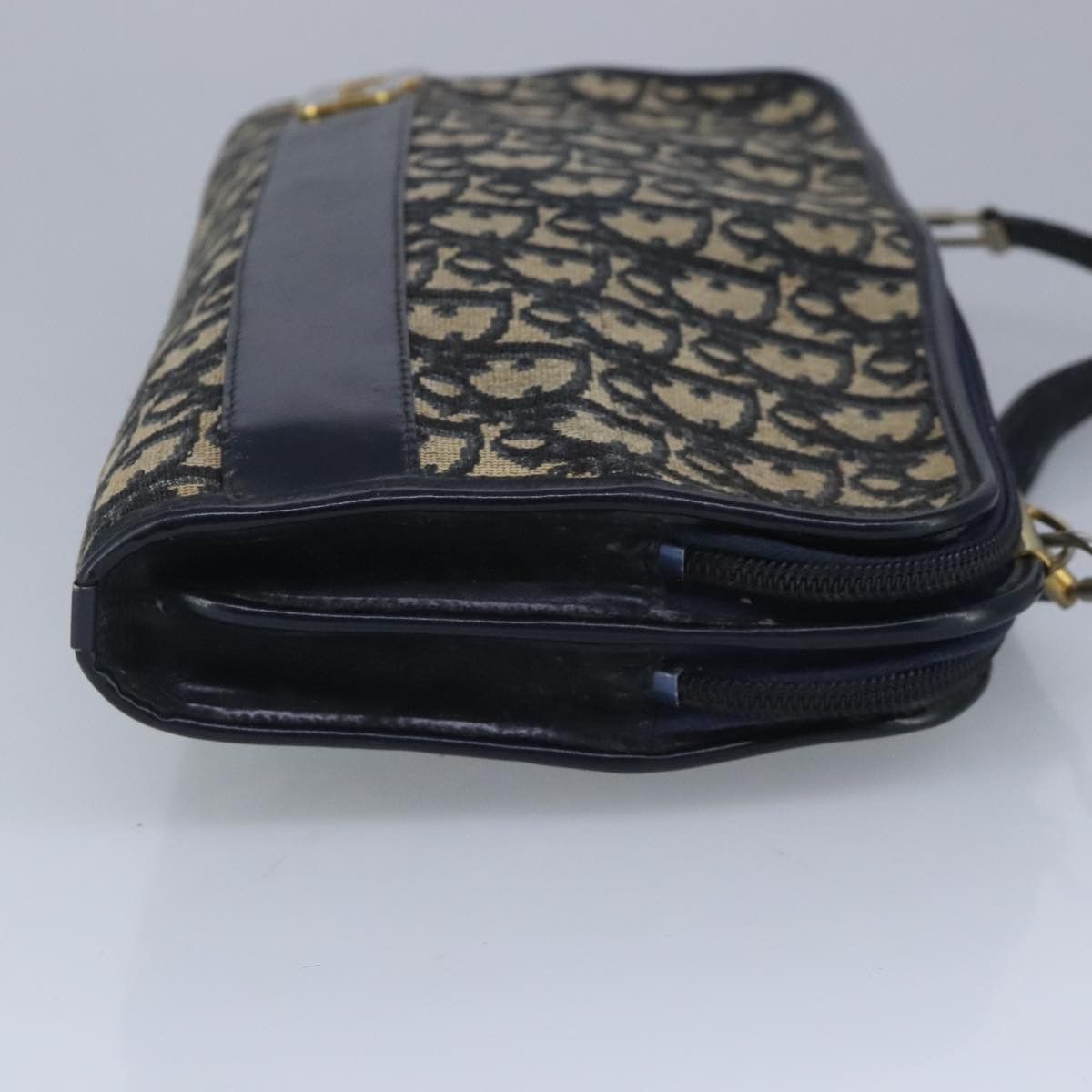 Dior Trotter Navy Canvas Shoulder Bag (Pre-Owned) Size ONE SIZE - 4 Thumbnail