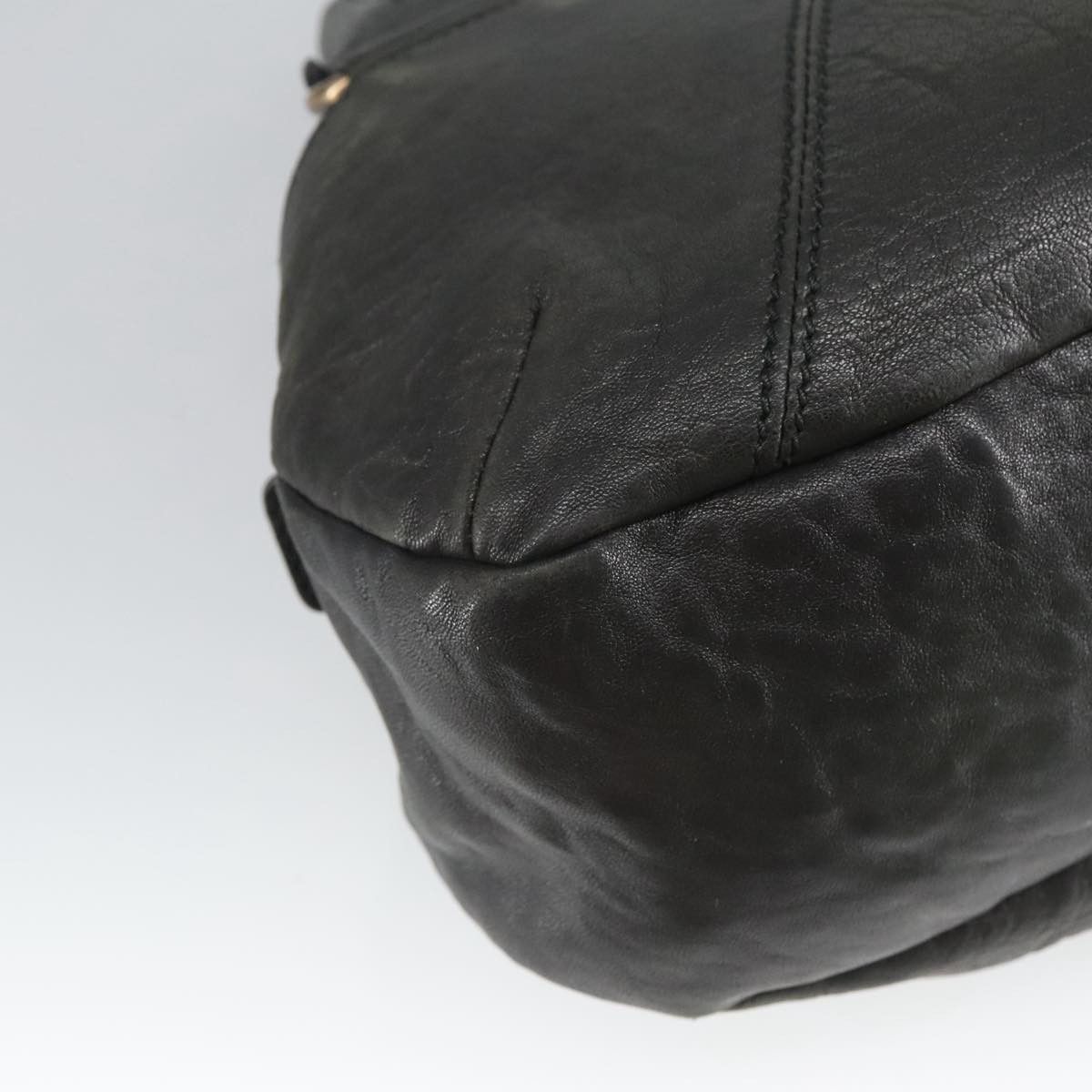 Salvatore Ferragamo Gancini Black Leather Handbag (Pre-Owned) Size ONE SIZE - 9 Thumbnail