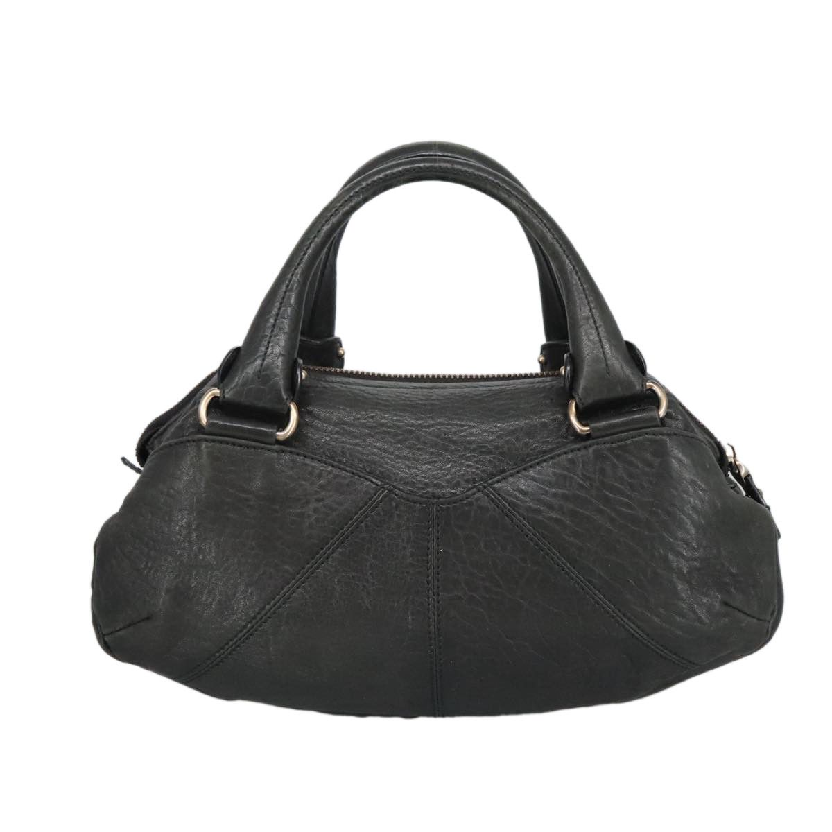 Salvatore Ferragamo Gancini Black Leather Handbag (Pre-Owned) Size ONE SIZE - 2 Thumbnail